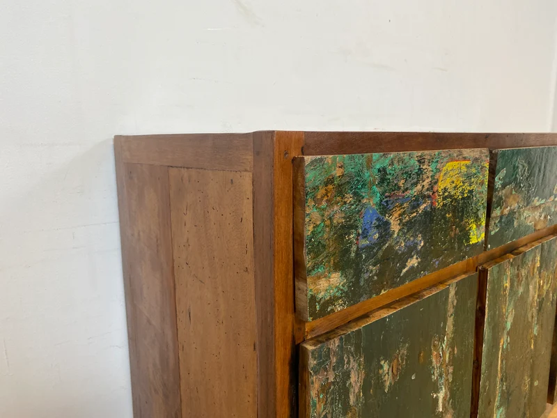 Boatwood by WMK I Einzigartiges Sideboard handgefertigt aus altem Bootsholz in Originalfarben