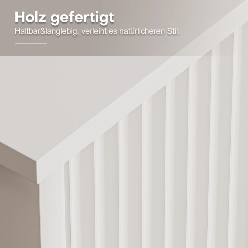 Yorbay TV-Lowboard 147 cm weiß mit LED-Beleuchtung
