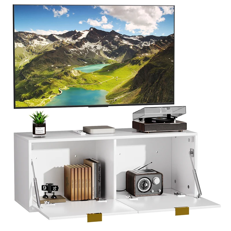 Yorbay Wand-TV-Schrank mit 2 Türen 100 cm