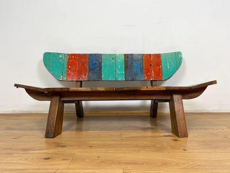 Boatwood by WMK I Formschönes Sofa aus altem Bootsholz I handgefertigtes Unikat