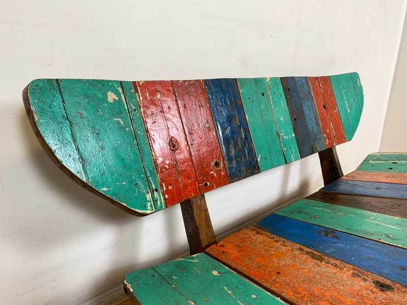 Boatwood by WMK I Formschönes Sofa aus altem Bootsholz I handgefertigtes Unikat