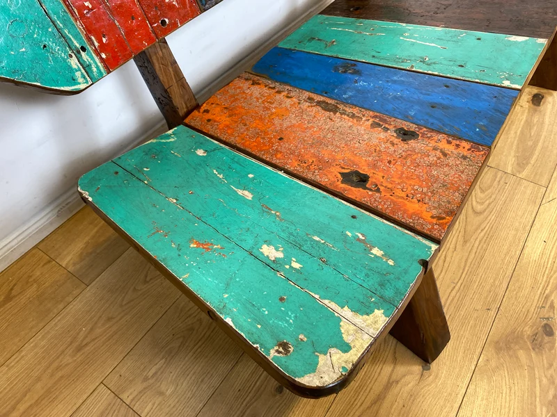 Boatwood by WMK I Formschönes Sofa aus altem Bootsholz I handgefertigtes Unikat