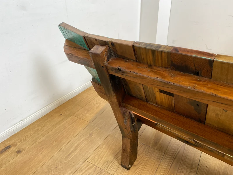Boatwood by WMK I Formschönes Sofa aus altem Bootsholz I handgefertigtes Unikat