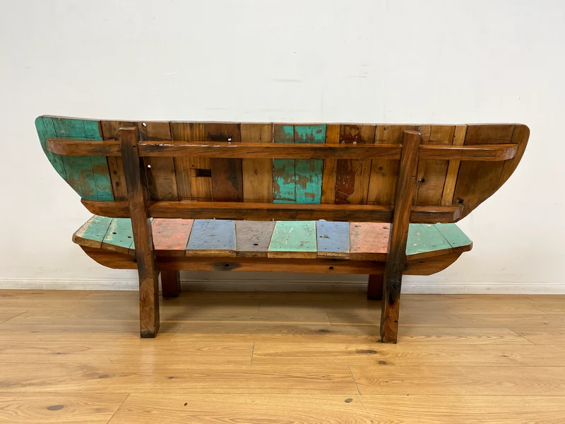 Boatwood by WMK I Formschönes Sofa aus altem Bootsholz I handgefertigtes Unikat
