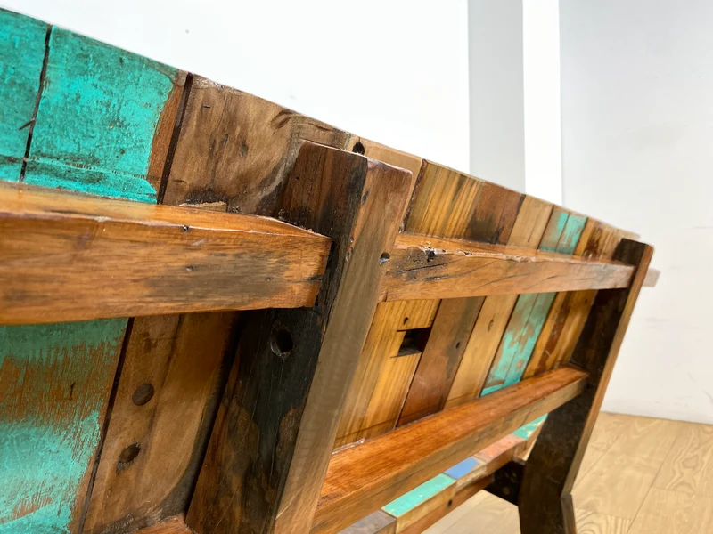 Boatwood by WMK I Formschönes Sofa aus altem Bootsholz I handgefertigtes Unikat
