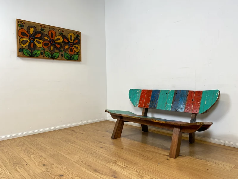 Boatwood by WMK I Formschönes Sofa aus altem Bootsholz I handgefertigtes Unikat
