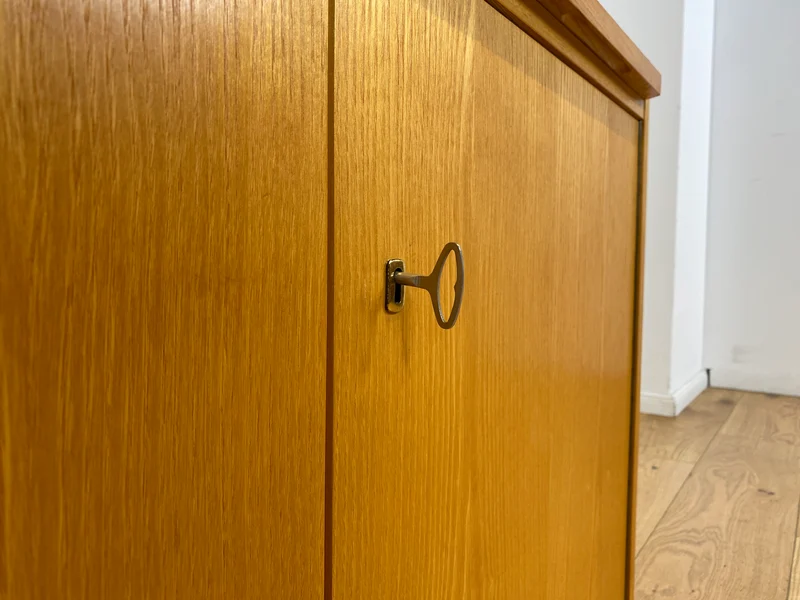 WMK I DDR Designer Highboard 605 von Bruno Knoblauch für VEB Hellerau aus 1968 in Esche