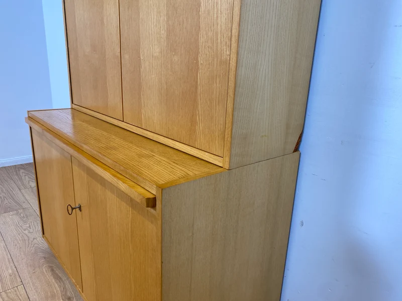 WMK I DDR Designer Highboard 605 von Bruno Knoblauch für VEB Hellerau aus 1968 in Esche