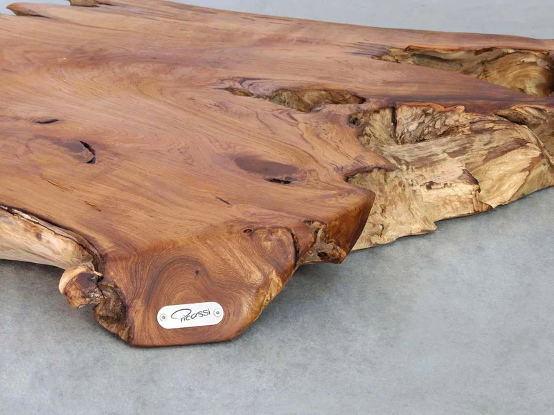 Baumplatte aus Teakholz Altbestand Unikat Baumscheibe 155x85cm | 75mm