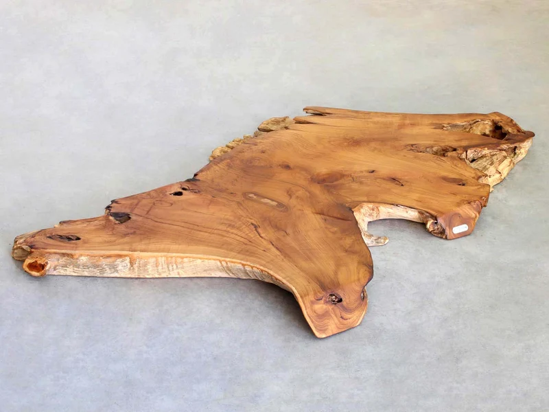 Baumplatte aus Teakholz Altbestand Unikat Baumscheibe 155x85cm | 75mm
