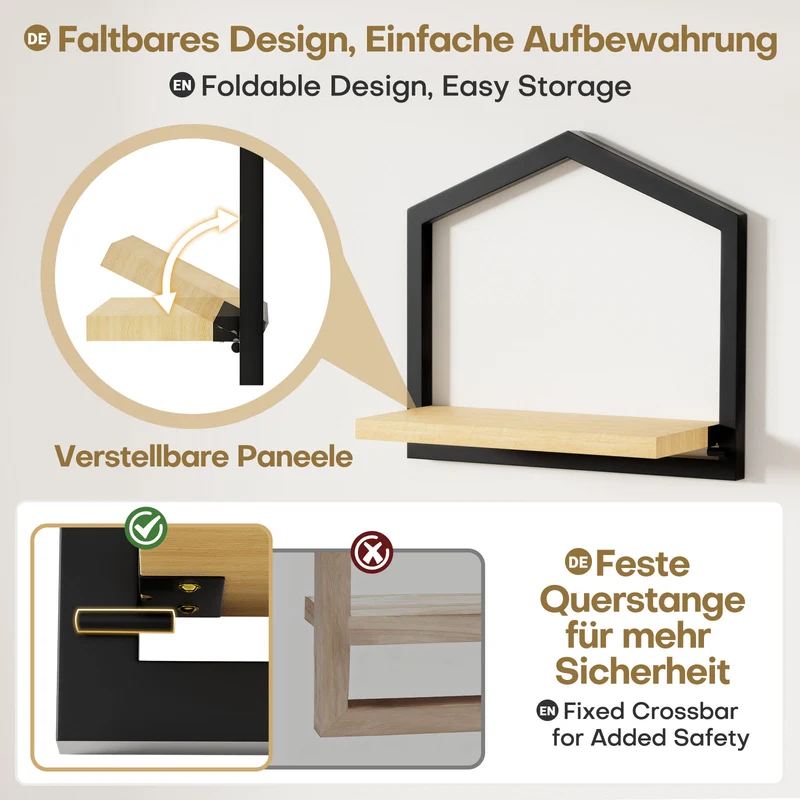 Yorbay 3-teilige Wandregal-Set