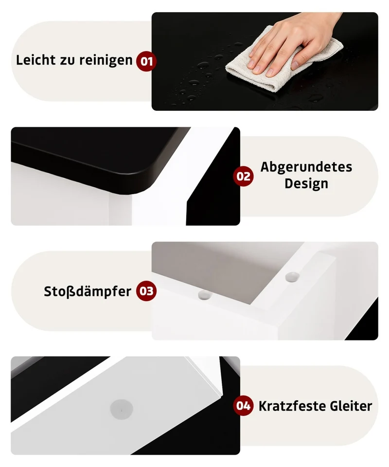 Yorbay Couchtisch mit Lift-Top, Stauraum & Ablage