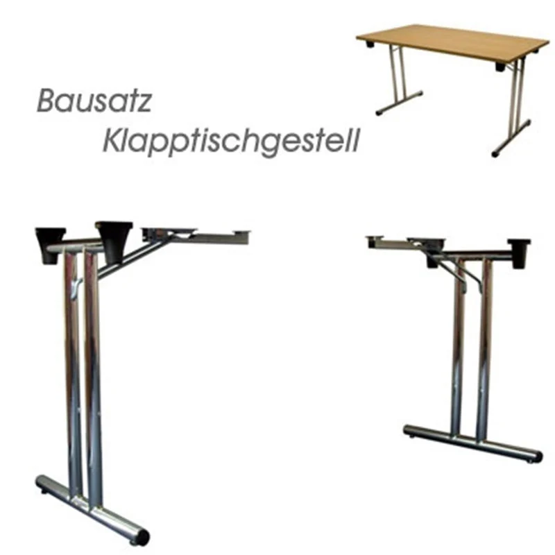 Klapptischgestell T-Fuß, Bausatz, verchromt