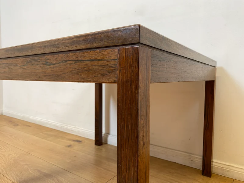 WMK I Schöner skandinavischer Mid-Century Couchtisch I Teakholz mit kunstvollen Fliesen