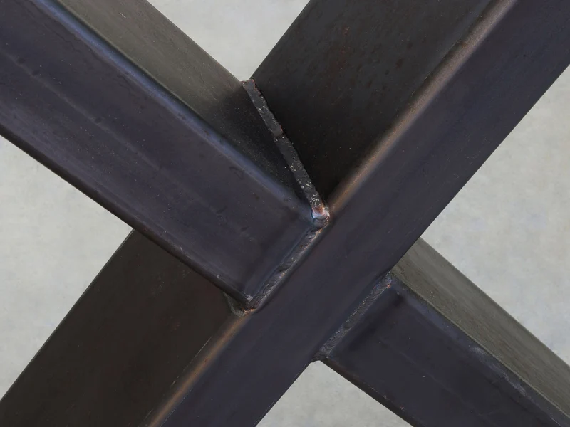 Untergestell für Esstisch in Rohstahl X 12x6cm
