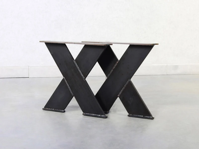 Couchtisch Untergestell Rohstahl X Industrial Style 35x38cm