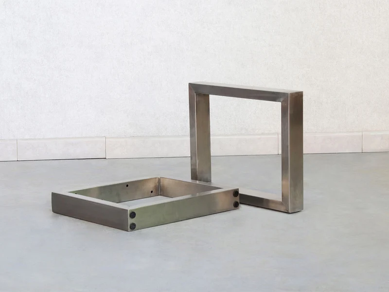 Couchtisch Edelstahl Kufe rechteckig 40x36cm