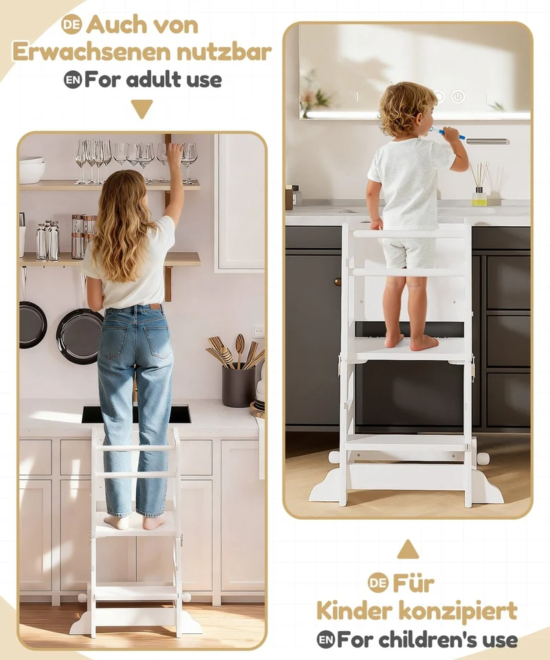 Yorbay 3-in-1 Montessori Kinder Lernturm
