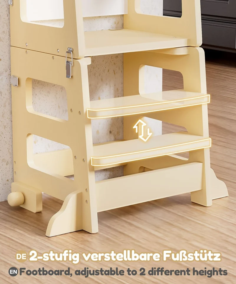 Yorbay 3-in-1 Montessori Kinder Lernturm in Bärenform