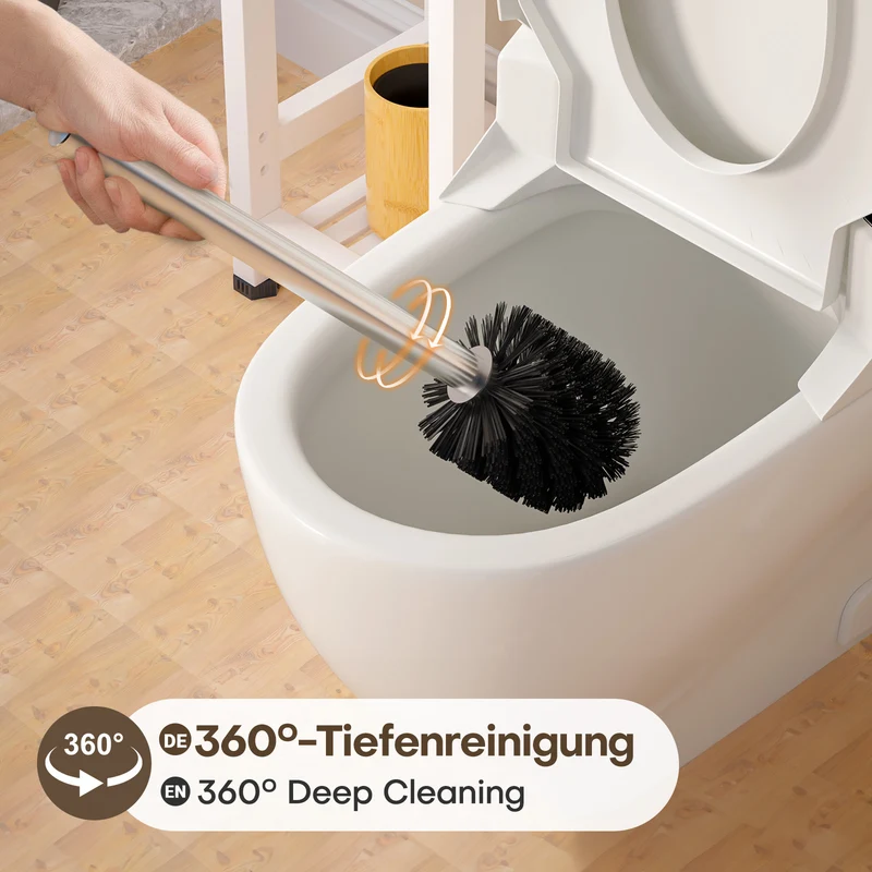 Yorbay Toilettenbürste mit Bambus-Halter