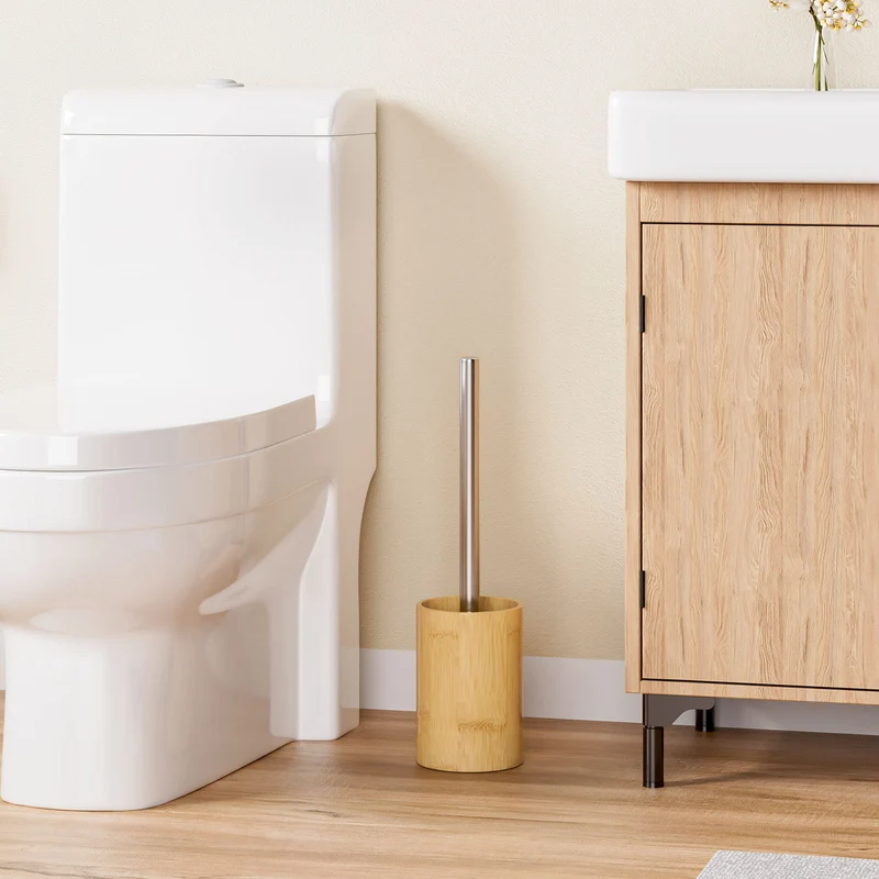 Yorbay Toilettenbürste mit Bambus-Halter