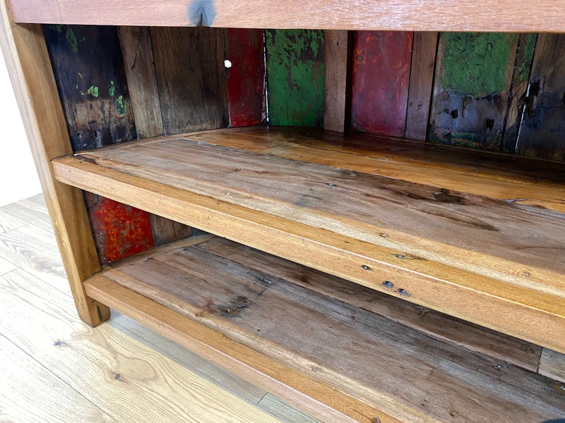 Boatwood by WMK I Einzigartige Bar aus altem Bootsholz I handgefertigtes Unikat in Originalfarben der Boote