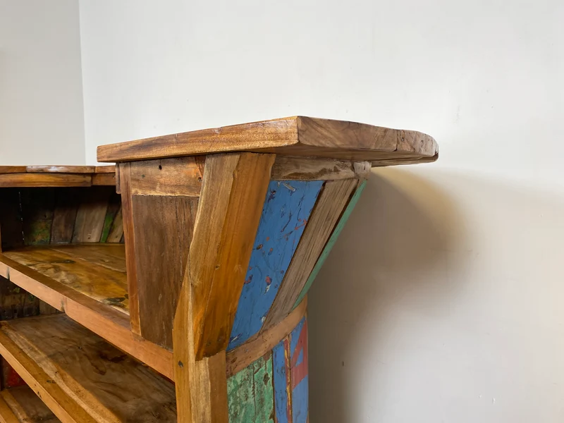 Boatwood by WMK I Einzigartige Bar aus altem Bootsholz I handgefertigtes Unikat in Originalfarben der Boote
