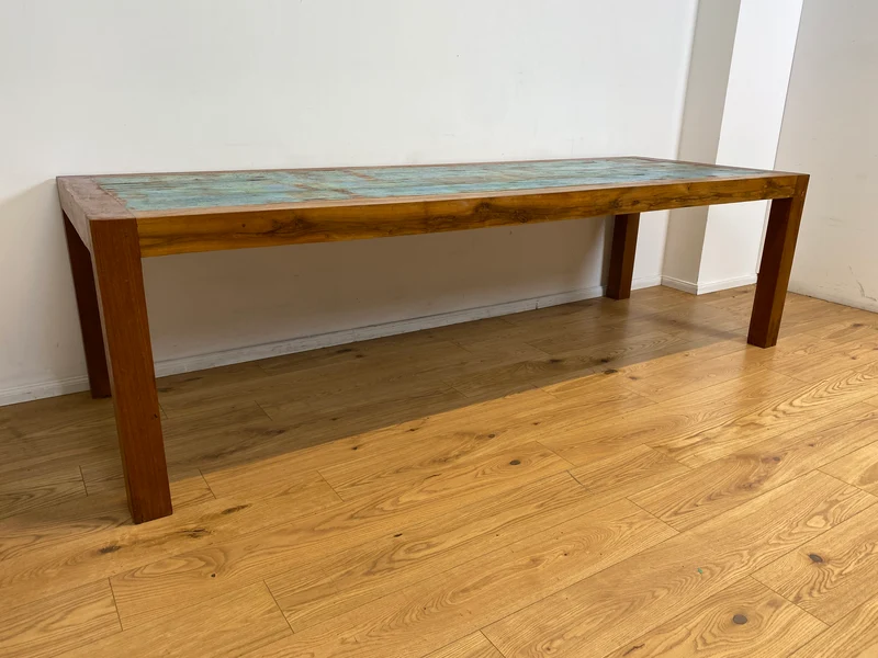 Boatwood by WMK I Imposanter 280x100cm großer Esstisch aus altem Bootsholz