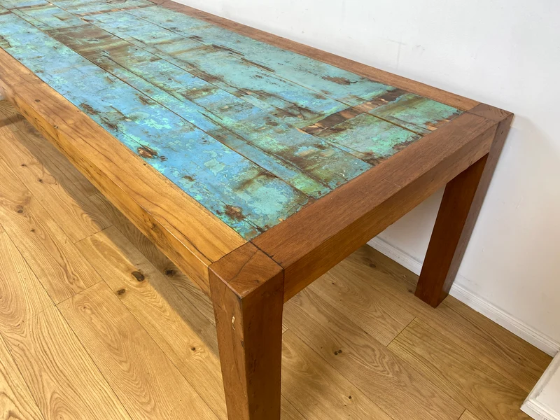 Boatwood by WMK I Imposanter 280x100cm großer Esstisch aus altem Bootsholz