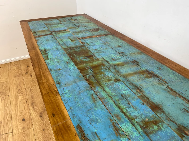 Boatwood by WMK I Imposanter 280x100cm großer Esstisch aus altem Bootsholz