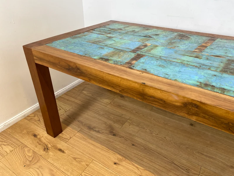 Boatwood by WMK I Imposanter 280x100cm großer Esstisch aus altem Bootsholz