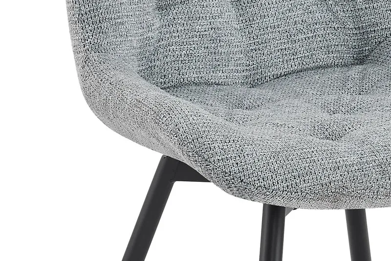 Stuhl 2-er Set ARAGON / Bezug in grau oder taupe, Gestell in schwarz / 360° drehbar / wasserabweisend & Pet Friendly / Esszimmerstuhl / Polsterstuhl / B 47,5 x H 84,5 x T 62,5 cm