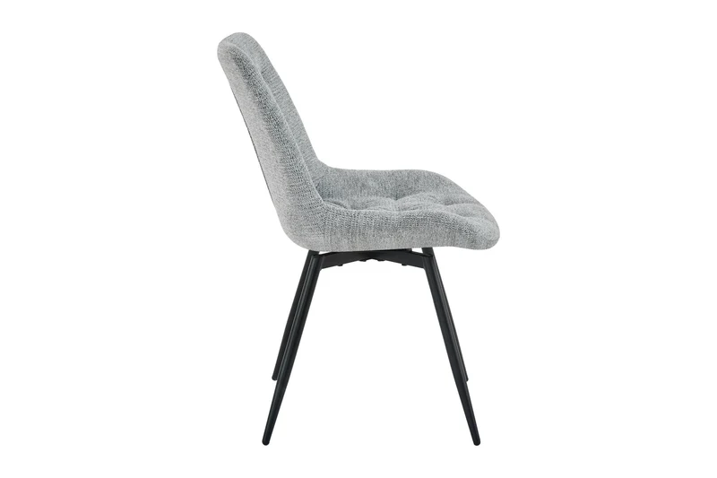 Stuhl 2-er Set ARAGON / Bezug in grau oder taupe, Gestell in schwarz / 360° drehbar / wasserabweisend & Pet Friendly / Esszimmerstuhl / Polsterstuhl / B 47,5 x H 84,5 x T 62,5 cm
