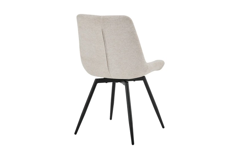 Stuhl 2-er Set ARAGON / Bezug in grau oder taupe, Gestell in schwarz / 360° drehbar / wasserabweisend & Pet Friendly / Esszimmerstuhl / Polsterstuhl / B 47,5 x H 84,5 x T 62,5 cm