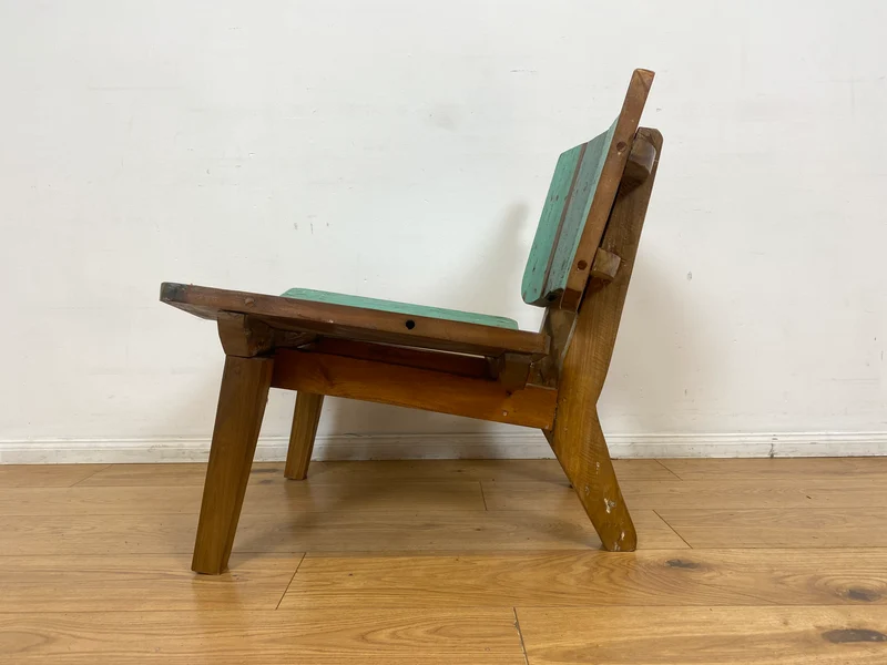 Boatwood by WMK I 1/5 Einzigartiger Lounge Sessel aus altem Bootsholz, ein handgefertigtes Unikat aus massivem Teakholz , auch Outdoor