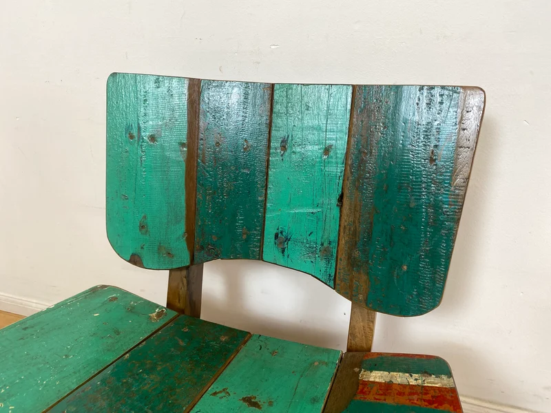 Boatwood by WMK I 1/5 Einzigartiger Lounge Sessel aus altem Bootsholz, ein handgefertigtes Unikat aus massivem Teakholz , auch Outdoor