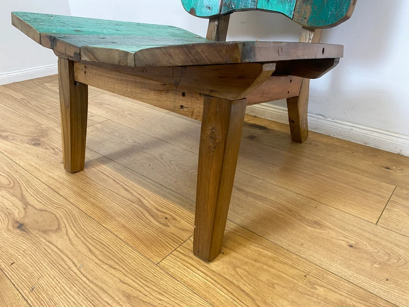 Boatwood by WMK I 1/5 Einzigartiger Lounge Sessel aus altem Bootsholz, ein handgefertigtes Unikat aus massivem Teakholz , auch Outdoor