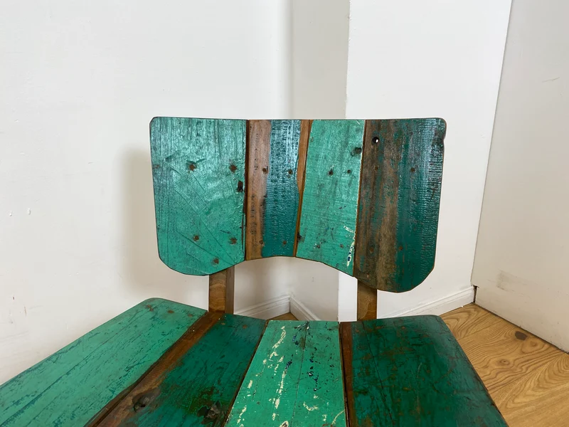 Boatwood by WMK I 1/5 Einzigartiger Lounge Sessel aus altem Bootsholz, ein handgefertigtes Unikat aus massivem Teakholz , auch Outdoor