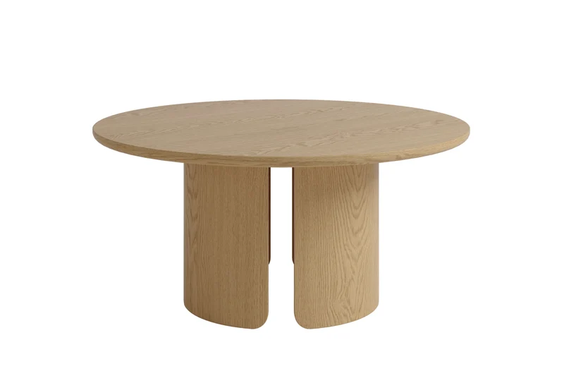 Couchtisch MOLDE 01, Echtholzfurnier Eichefarbig Bianco, Eichefarbig Tobacco oder seidengrau