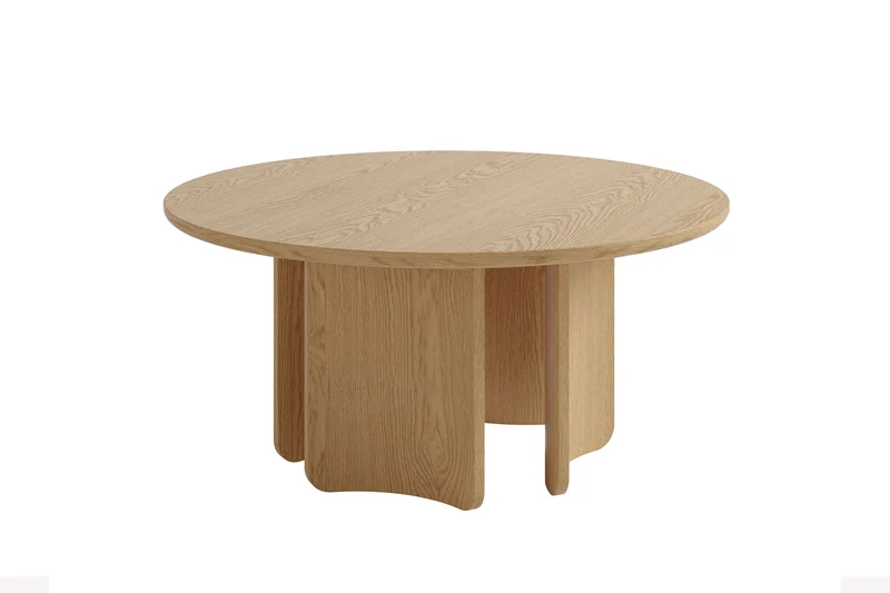 Couchtisch MOLDE 01, Echtholzfurnier Eichefarbig Bianco, Eichefarbig Tobacco oder seidengrau