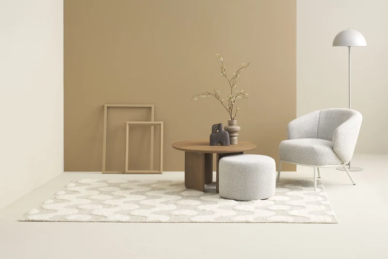 Couchtisch MOLDE 01, Echtholzfurnier Eichefarbig Bianco, Eichefarbig Tobacco oder seidengrau
