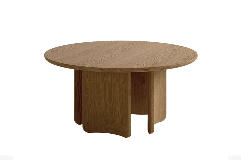 Couchtisch MOLDE 01, Echtholzfurnier Eichefarbig Bianco, Eichefarbig Tobacco oder seidengrau