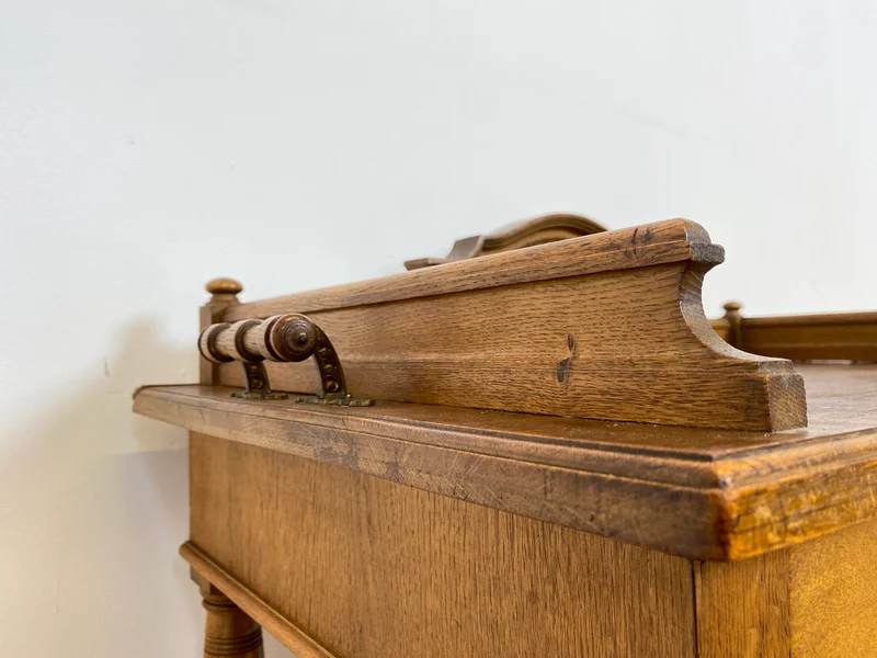 WMK # Sehr gut erhaltene nordische antike Anrichte, Vollholz, mit Schublade & Ablagen