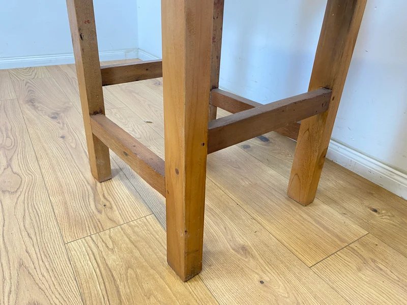 Boatwood by WMK # 1/3 Bunterschöner Barhocker aus altem Bootsholz, ein handgefertigtes Unikat aus massivem Teakholz