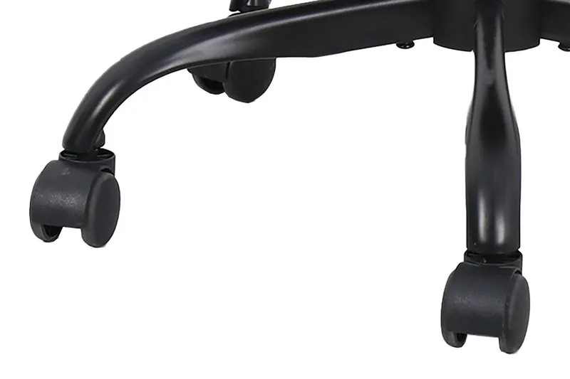Bürostuhl TROLLY Drehstuhl / Kinderstuhl / Metall schwarz pulverbeschichtet / Bezug Webstoff pink oder hellgrau / klappbar / Sicherheitsdoppelrollen / Maße: B 42, H 85-95, T 54 cm