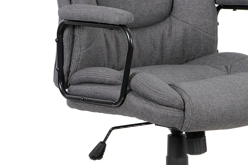 Chefsessel STING/ Gaming-Chair/ Metall schwarz pulverbeschichtet/ Webstoff grau/ Armlehnen gepolstert/ Wippmechanik/ Sicherheitsdoppelrollen / B 57, H 99-109, T 67 cm