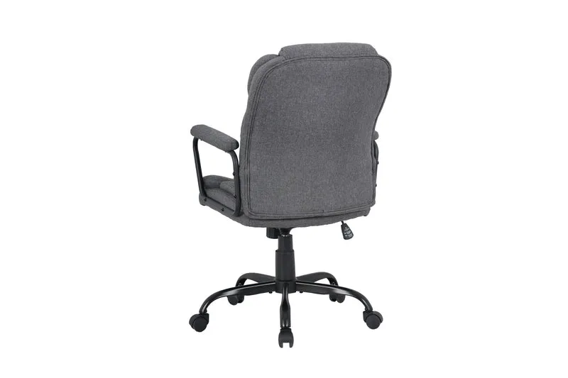 Chefsessel STING/ Gaming-Chair/ Metall schwarz pulverbeschichtet/ Webstoff grau/ Armlehnen gepolstert/ Wippmechanik/ Sicherheitsdoppelrollen / B 57, H 99-109, T 67 cm
