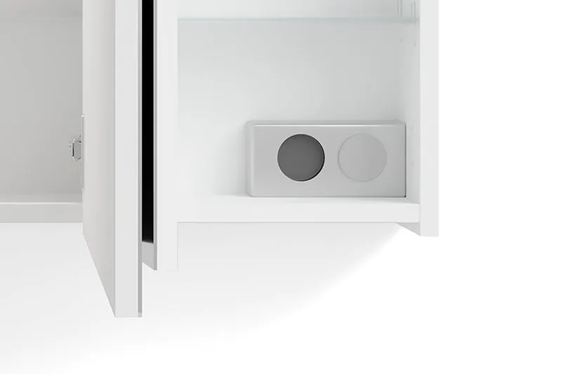 Spiegelschrank SPREE / Korpus matt weiß oder anthrazit mit Spiegeltüren / Hängeschrank mit Soft-Close-Funktion / Inklusive LED-Beleuchtung / Badschrank mit Stecker- und Schalterdose / B 120, H 60, T 20 cm