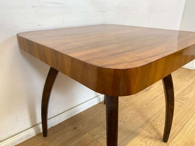 WMK Besonders schöner, seltener und gut erhaltener Mid-Century Couchtisch aus der ehemaligen Tschechoslowakei ČSFR im Art Deco Stil