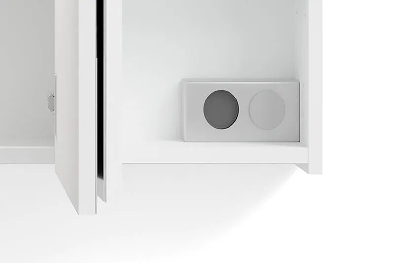 Spiegelschrank SPREE / Korpus matt weiß oder anthrazit mit Spiegeltüren / Hängeschrank mit Soft-Close-Funktion / Inklusive LED-Beleuchtung / Badschrank mit Stecker- und Schalterdose / B 100, H 60, T 20 cm